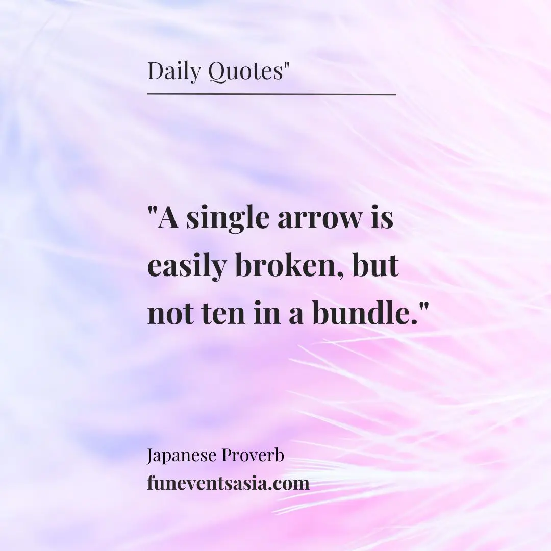 A single arrow is easily broken