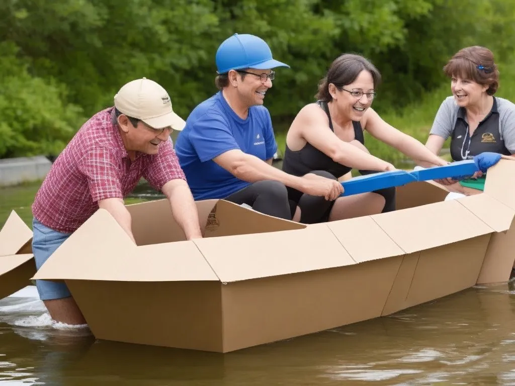 Cardboard Boat Racing