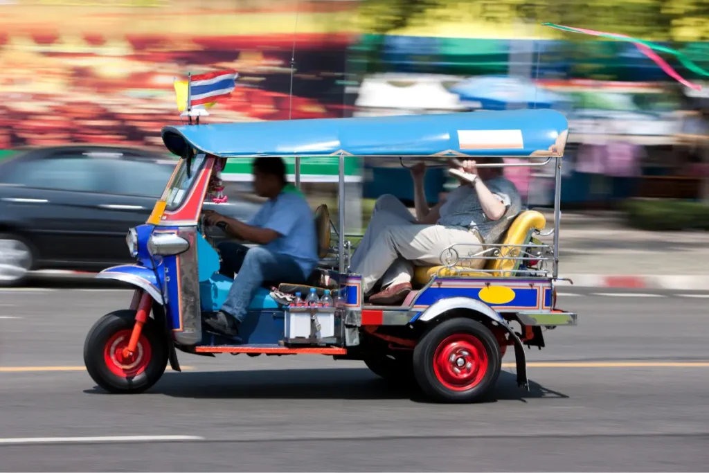 Tuk Tuk Bangkok Thrills. A hight speed Tuk Tuk